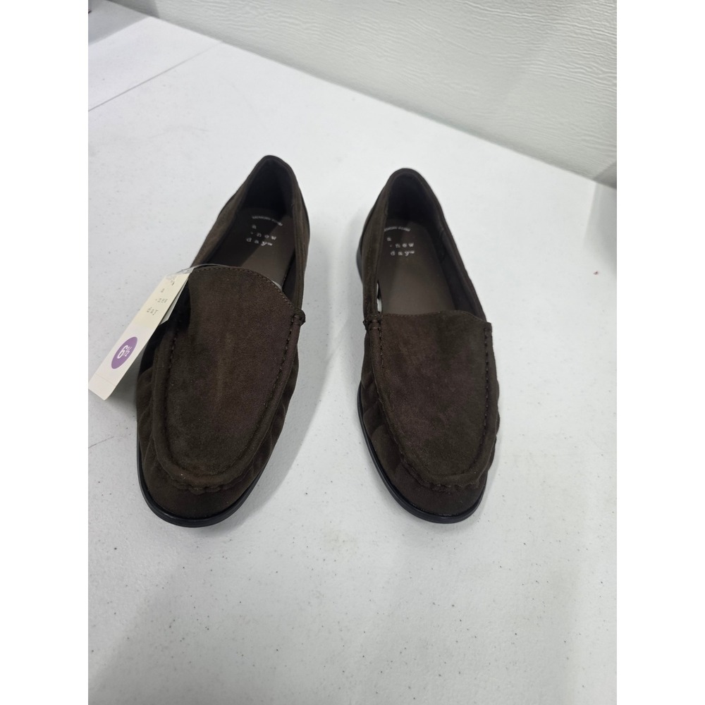 A New Day James Brown Suede Memory Foam Loafers Womens 6.5 Slip On Shoes